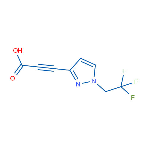 3-(1-(2,2,2-Trifluoroethyl)-1H-pyrazol-3-yl)propiolic acid 1g