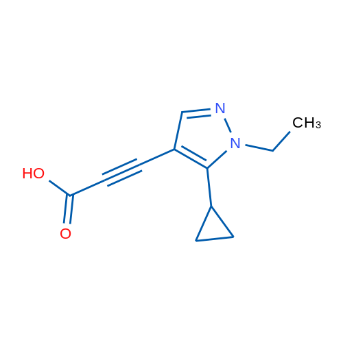 3-(5-Cyclopropyl-1-ethyl-1H-pyrazol-4-yl)propiolic acid 1g