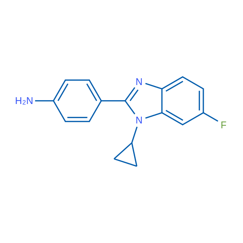 4-(1-Cyclopropyl-6-fluoro-1H-1,3-benzodiazol-2-yl)aniline 1g