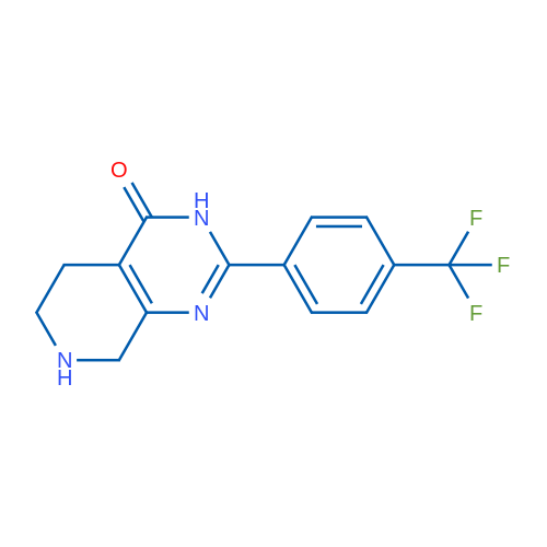 2-(4-(Trifluoromethyl)phenyl)-5,6,7,8-tetrahydropyrido[3,4-d]pyrimidin-4(3H)-one 1g