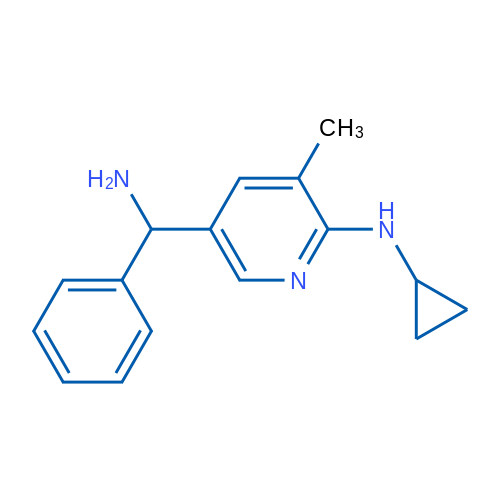 5-(Amino(phenyl)methyl)-N-cyclopropyl-3-methylpyridin-2-amine 1g