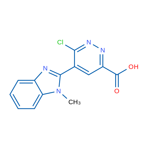 6-Chloro-5-(1-methyl-1H-benzo[d]imidazol-2-yl)pyridazine-3-carboxylic acid 1g