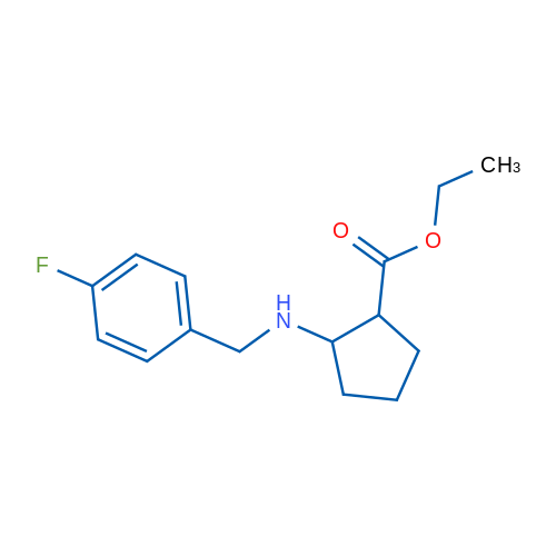 Ethyl 2-((4-fluorobenzyl)amino)cyclopentanecarboxylate 1g
