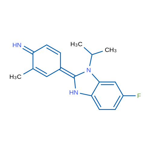 4-[6-Fluoro-1-(propan-2-yl)-2,3-dihydro-1H-1,3-benzodiazol-2-ylidene]-2-methylcyclohexa-2,5-dien-1-imine 5g