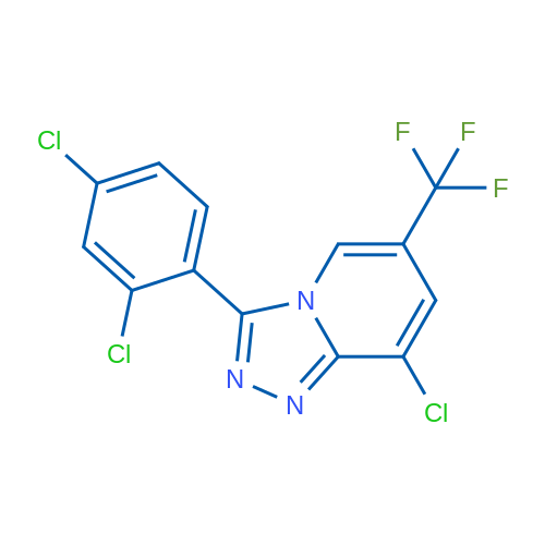 8-Chloro-3-(2,4-dichlorophenyl)-6-(trifluoromethyl)-[1,2,4]triazolo[4,3-a]pyridine 1g