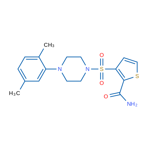3-{[4-(2,5-dimethylphenyl)piperazin-1-yl]sulfonyl}thiophene-2-carboxamide 1g