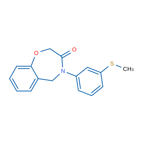 4-[3-(Methylsulfanyl)phenyl]-2,3,4,5-tetrahydro-1,4-benzoxazepin-3-one 1g