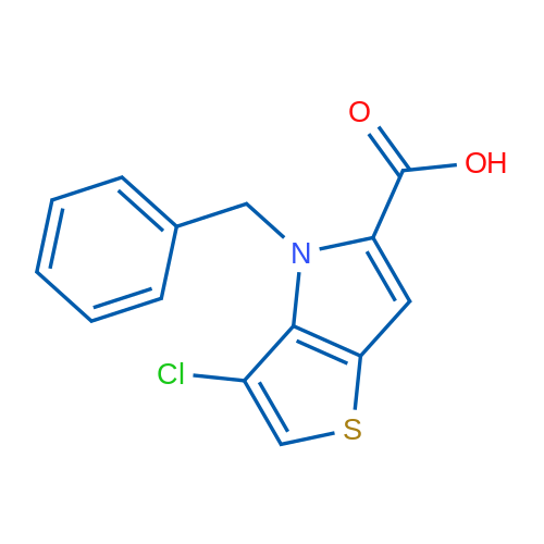 4-Benzyl-3-chloro-4H-thieno[3,2-b]pyrrole-5-carboxylic acid 1g