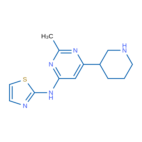 N-(2-Methyl-6-(piperidin-3-yl)pyrimidin-4-yl)thiazol-2-amine 1g