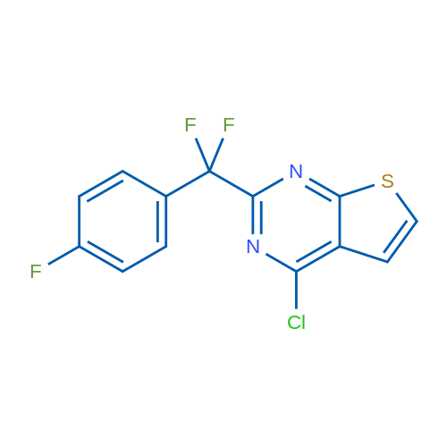 4-Chloro-2-(difluoro(4-fluorophenyl)methyl)thieno[2,3-d]pyrimidine 1g