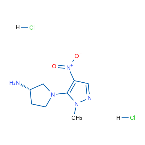 (S)-1-(1-Methyl-4-nitro-1H-pyrazol-5-yl)pyrrolidin-3-amine dihydrochloride 1g