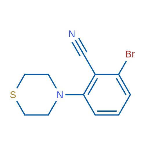 2-Bromo-6-(thiomorpholino)benzonitrile 1g