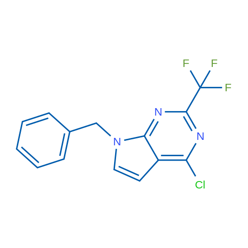7-Benzyl-4-chloro-2-(trifluoromethyl)-7H-pyrrolo[2,3-d]pyrimidine 1g