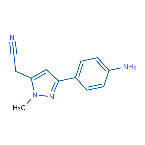 2-(3-(4-Aminophenyl)-1-methyl-1H-pyrazol-5-yl)acetonitrile 1g