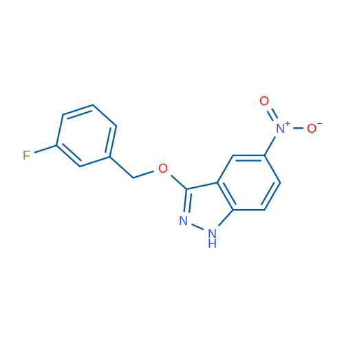 3-((3-Fluorobenzyl)oxy)-5-nitro-1H-indazole 1g