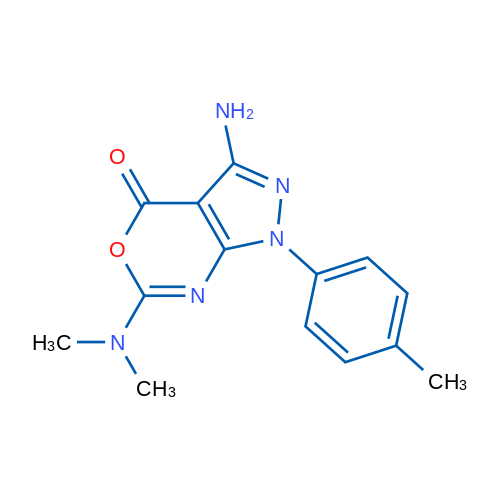 3-Amino-6-(dimethylamino)-1-(4-methylphenyl)-1H,4H-pyrazolo[3,4-d][1,3]oxazin-4-one 1g