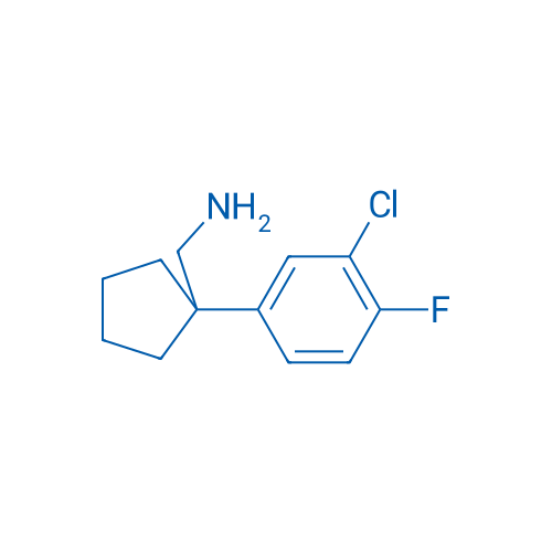 (1-(3-Chloro-4-fluorophenyl)cyclopentyl)methanamine 250mg
