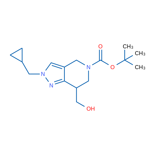 tert-Butyl 2-(cyclopropylmethyl)-7-(hydroxymethyl)-6,7-dihydro-2H-pyrazolo[4,3-c]pyridine-5(4H)-carboxylate 1g