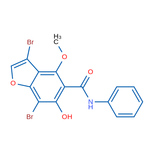 3,7-Dibromo-6-hydroxy-4-methoxy-N-phenylbenzofuran-5-carboxamide 1g