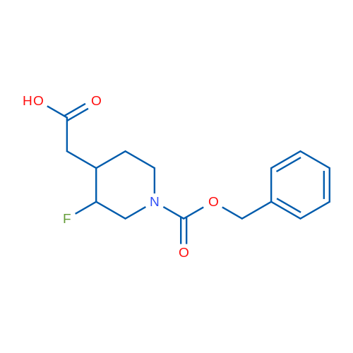 2-{1-[(benzyloxy)carbonyl]-3-fluoropiperidin-4-yl}acetic acid 100mg