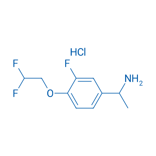 1-(4-(2,2-Difluoroethoxy)-3-fluorophenyl)ethan-1-amine hydrochloride 250mg