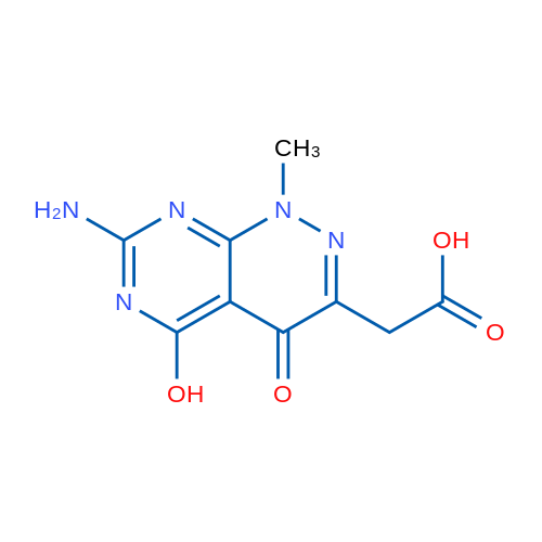 2-(7-AMino-1,4-dihydro-5-hydroxy-1-methyl-4-oxopyrimido[4,5-c]pyridazin-3-yl)acetic acid 100mg