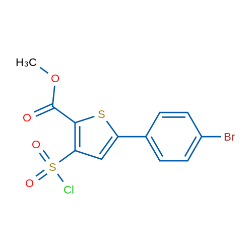 Methyl 5-(4-bromophenyl)-3-(chlorosulfonyl)thiophene-2-carboxylate 5g