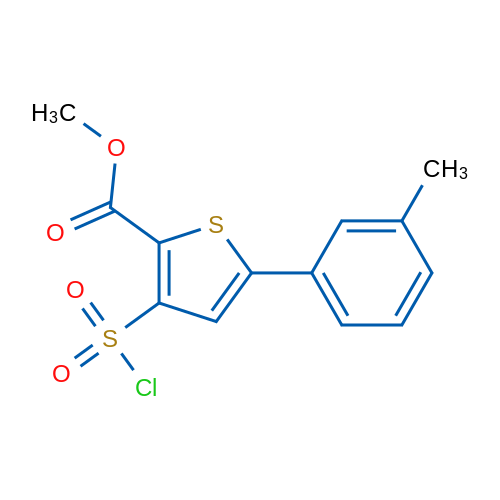 Methyl 3-(chlorosulfonyl)-5-(3-methylphenyl)thiophene-2-carboxylate 5g