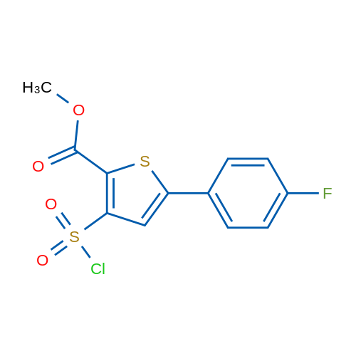 Methyl 3-(chlorosulfonyl)-5-(4-fluorophenyl)thiophene-2-carboxylate 5g
