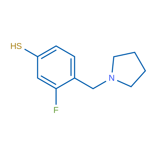 3-Fluoro-4-(pyrrolidin-1-ylmethyl)benzenethiol 1g