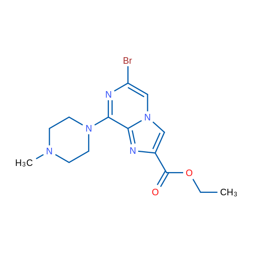 Ethyl 6-bromo-8-(4-methylpiperazin-1-yl)imidazo[1,2-a]pyrazine-2-carboxylate 1g