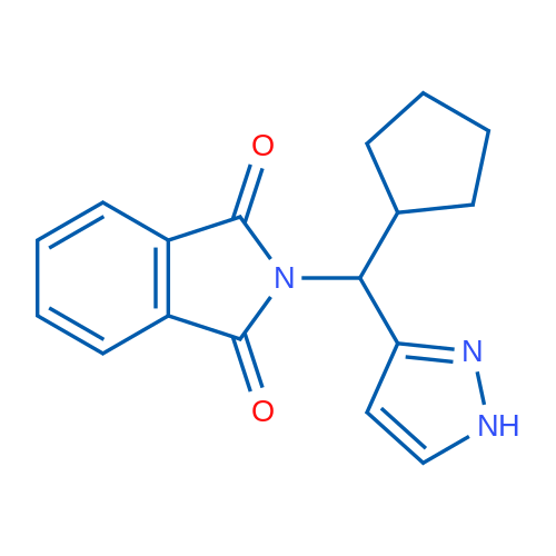 2-(Cyclopentyl(1H-pyrazol-3-yl)methyl)isoindoline-1,3-dione 5g
