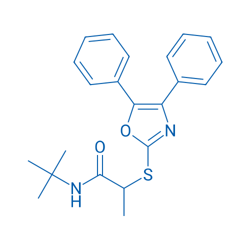 N-(tert-Butyl)-2-((4,5-diphenyloxazol-2-yl)thio)propanamide 100mg