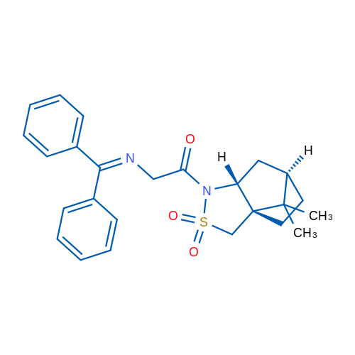 1-((3aS,6R,7aR)-8,8-Dimethyl-2,2-dioxidohexahydro-1H-3a,6-methanobenzo[c]isothiazol-1-yl)-2-((diphenylmethylene)amino)ethanone 1g