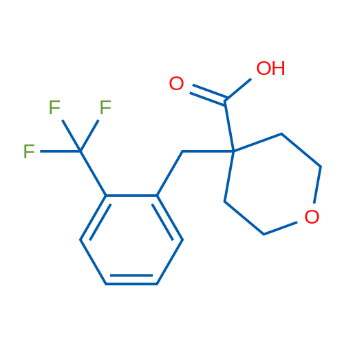 4-(2-(Trifluoromethyl)benzyl)tetrahydro-2H-pyran-4-carboxylic acid 1g