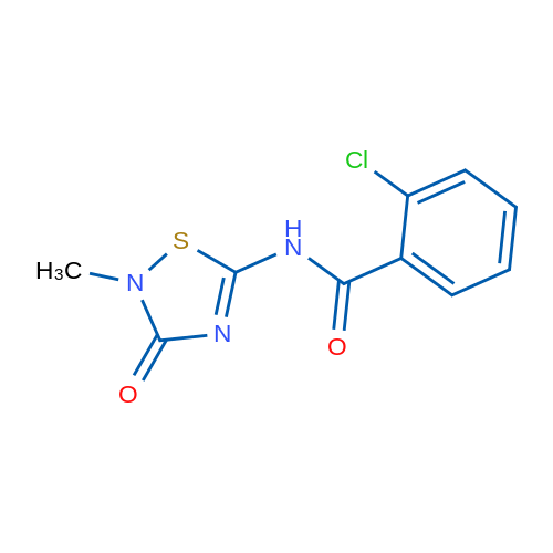 2-Chloro-N-(2-methyl-3-oxo-2,3-dihydro-1,2,4-thiadiazol-5-yl)benzamide 1g