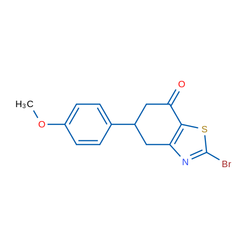 2-Bromo-5-(4-methoxyphenyl)-5,6-dihydrobenzo[d]thiazol-7(4H)-one 1g
