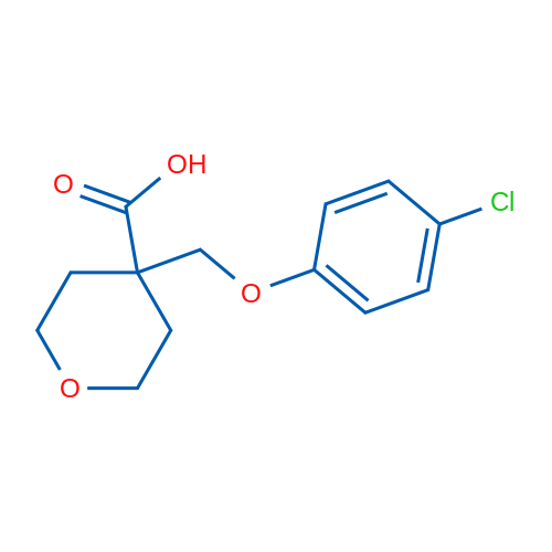 4-((4-Chlorophenoxy)methyl)tetrahydro-2H-pyran-4-carboxylic acid 1g