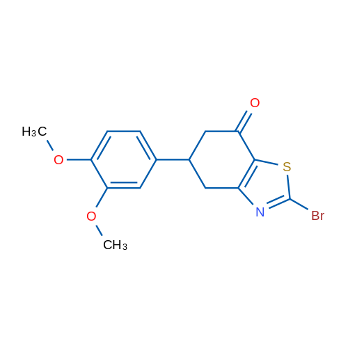 2-Bromo-5-(3,4-dimethoxyphenyl)-5,6-dihydrobenzo[d]thiazol-7(4H)-one 1g
