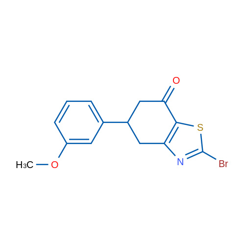 2-Bromo-5-(3-methoxyphenyl)-5,6-dihydrobenzo[d]thiazol-7(4H)-one 1g