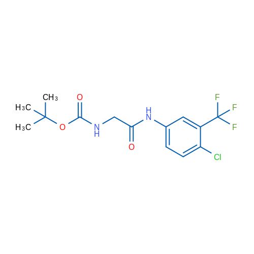 tert-Butyl N-({[4-chloro-3-(trifluoromethyl)phenyl]carbamoyl}methyl)carbamate 1g