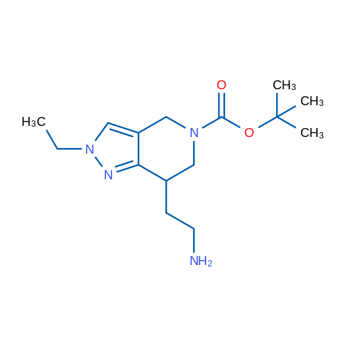 tert-Butyl 7-(2-aminoethyl)-2-ethyl-6,7-dihydro-2H-pyrazolo[4,3-c]pyridine-5(4H)-carboxylate 1g
