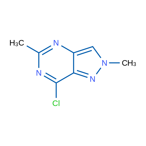 7-Chloro-2,5-dimethyl-2H-pyrazolo[4,3-d]pyrimidine 1g