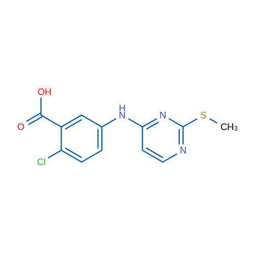 2-Chloro-5-((2-(methylthio)pyrimidin-4-yl)amino)benzoic acid 1g