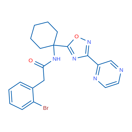2-(2-Bromophenyl)-N-{1-[3-(pyrazin-2-yl)-1,2,4-oxadiazol-5-yl]cyclohexyl}acetamide 1g