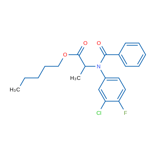 Pentyl 2-[N-(3-chloro-4-fluorophenyl)-1-phenylformamido]propanoate 50mg