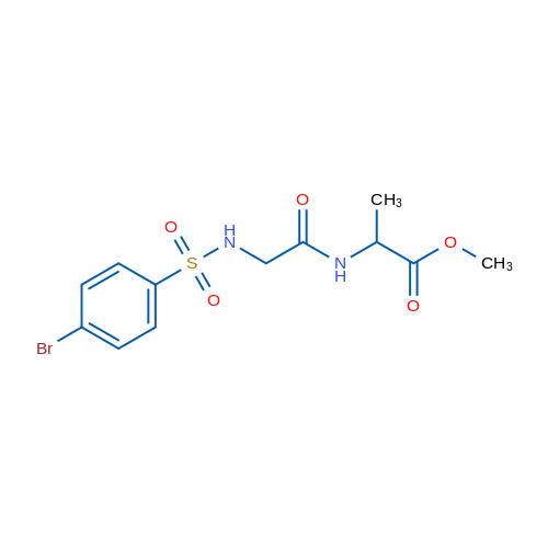 Methyl 2-[2-(4-bromobenzenesulfonamido)acetamido]propanoate 100mg