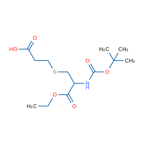 3-[(2-{[(tert-butoxy)carbonyl]amino}-3-ethoxy-3-oxopropyl)sulfanyl]propanoic acid 1g