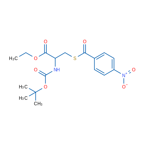 Ethyl 2-{[(tert-butoxy)carbonyl]amino}-3-(4-nitrobenzoylsulfanyl)propanoate 1g