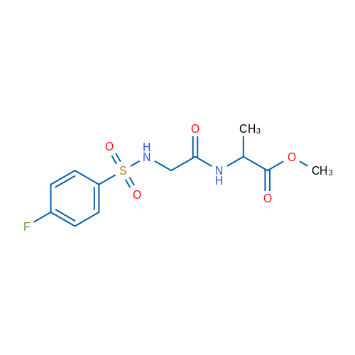 Methyl 2-[2-(4-fluorobenzenesulfonamido)acetamido]propanoate 1g